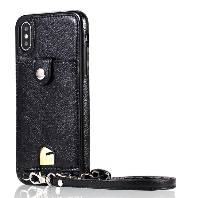 PU Leather Mobile Phone Case Cover Compatible Cases with Lanyard 1