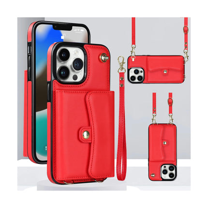 Leather Mobile Phone Case Cover Compatible Cases with Lanyards and Wrist Strap