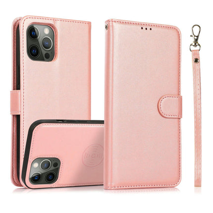 Leather Mobile Phone Case Cover Compatible Cases with Magnetic and Wrist Strap