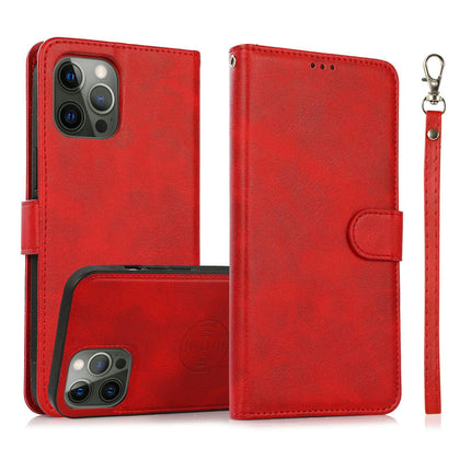 Leather Mobile Phone Case Cover Compatible Cases with Magnetic and Wrist Strap