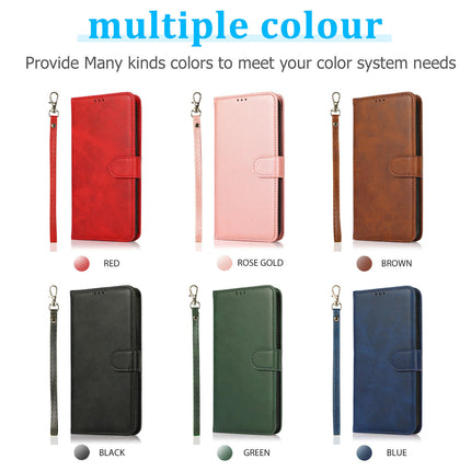 Leather Mobile Phone Case Cover Compatible Cases with Magnetic and Wrist Strap