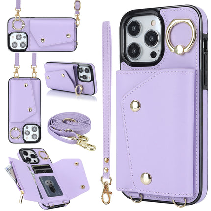 Leather Mobile Phone Case Cover Compatible Cases with Lanyards and Wrist Strap-A