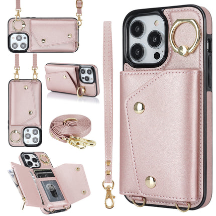 Leather Mobile Phone Case Cover Compatible Cases with Lanyards and Wrist Strap-A