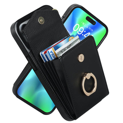 PU Mobile Phone Case Cover Wallet with Ring Compatible Cases