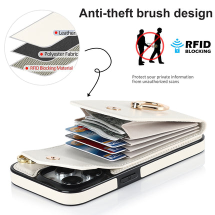 PU Mobile Phone Case Cover Wallet with Ring Compatible Cases