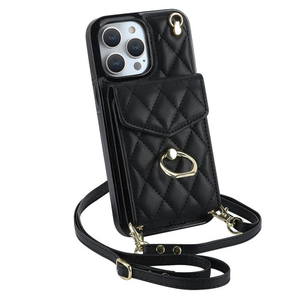 Mobile Phone Case Cover Wallet with Ring Lanyard Compatible Cases