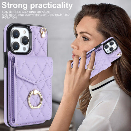 Mobile Phone Case Cover Wallet with Ring Lanyard Compatible Cases