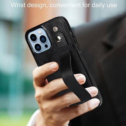 PU Leather Mobile Phone Case Cover Compatible Cases with Wristband Stand