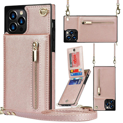 Mobile Phone Case Cover PU Leather Compatible Cases with Crossbody Lanyard