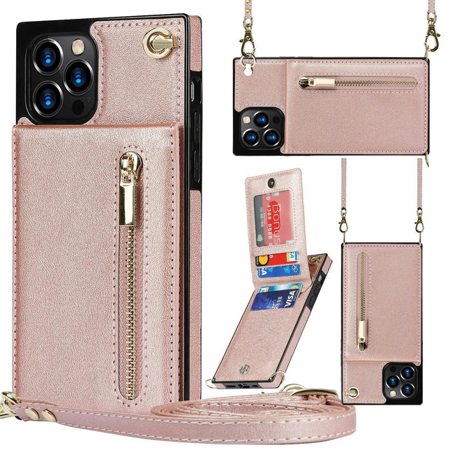 Mobile Phone Case Cover PU Leather Compatible Cases with Crossbody Lanyard 1