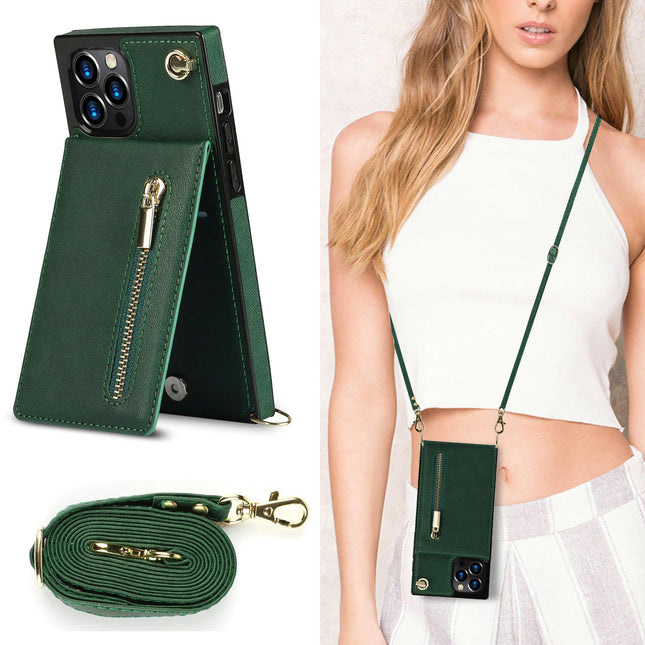 Mobile Phone Case Cover PU Leather Compatible Cases with Crossbody Lanyard