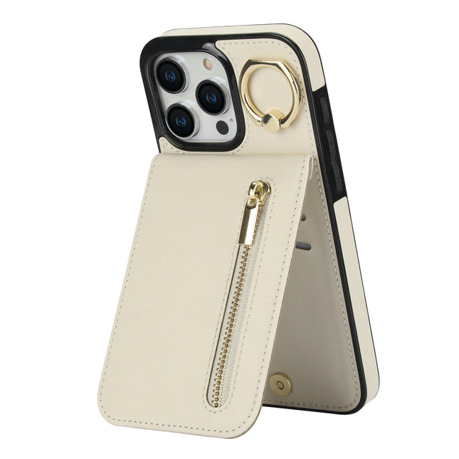 Mobile Phone Case Cover PU Leather Compatible Cases with Ring