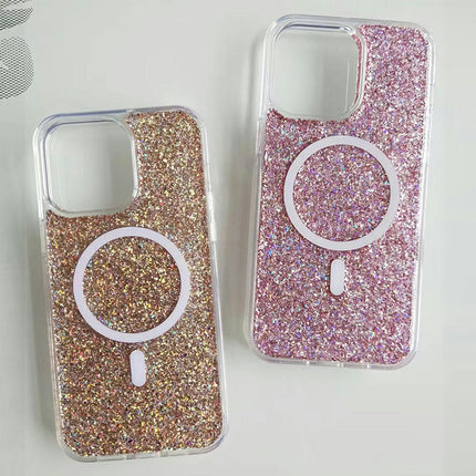 Glitter Mobile Phone Case Cover Compatible Case with Magnetic-A