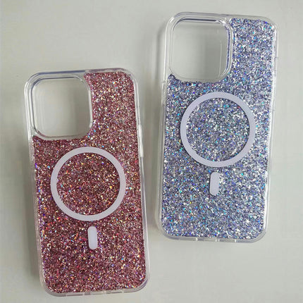 Glitter Mobile Phone Case Cover Compatible Case with Magnetic-A