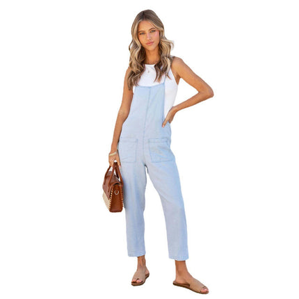 Womens Casual Summer Jumpsuits Romper Bib Outfits Straps Denim Overalls