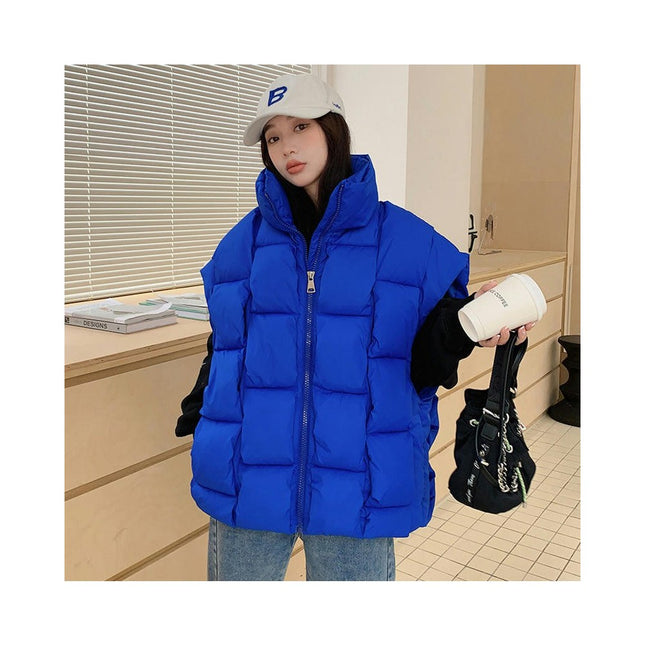 Puffer Vest for Women Winter Zip Up Stand Collar Sleeveless Jackets Padded Coats