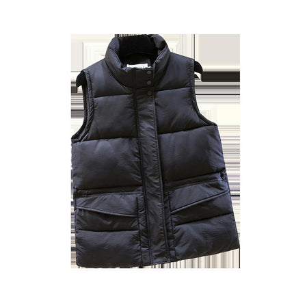 Puffer Vest for Women Sleeveless Zip Up Stand Collar Coat Jacket with Pocket