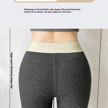 Women Winter Warm Leggings Fleece Lined Stretchy Soft Thermal Sherpa Pants High Waist Tights-A1