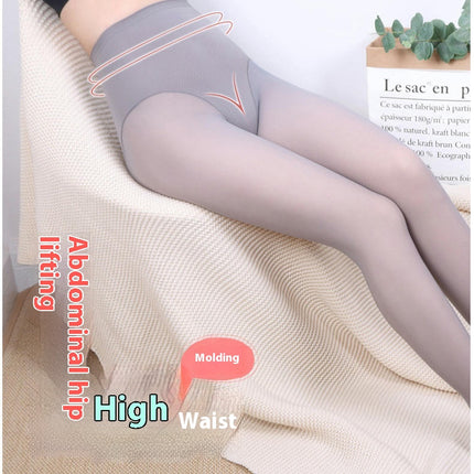 Women's Spring and Autumn Thin High Waist Skin-Transparent Leggings