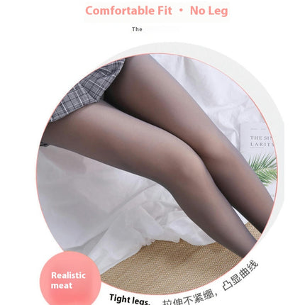 Women's Spring and Autumn Thin High Waist Skin-Transparent Leggings