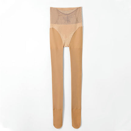 Natural Nude Leggings Autumn and Winter Women's High Waist Plus Velvet Pantyhose