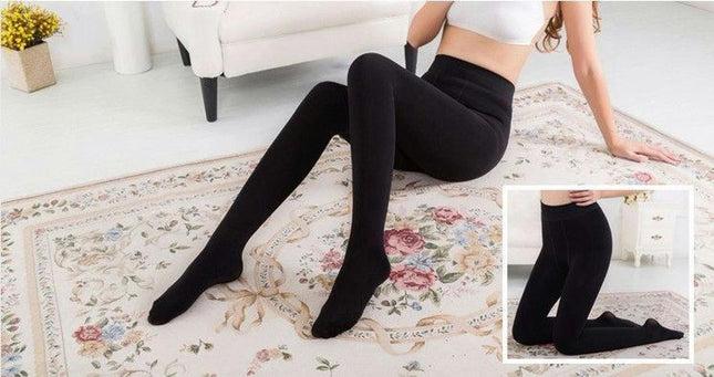 Women's Winter Thermal Fleece Lined Tights High Waist Stretch Thick Thermal Tights