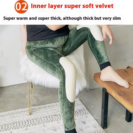 Plus Size Fleece Lined Tights,Winter Warm Leggings for Women,Thick Thermal Pants