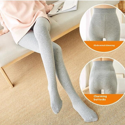 Winter Women Fleece Lined Cotton Tights Warm Pantyhose Termo Opaque Control Leggings