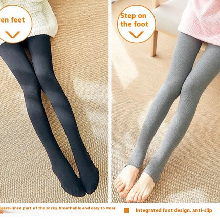 Winter Women Fleece Lined Cotton Tights Warm Pantyhose Termo Opaque Control Leggings