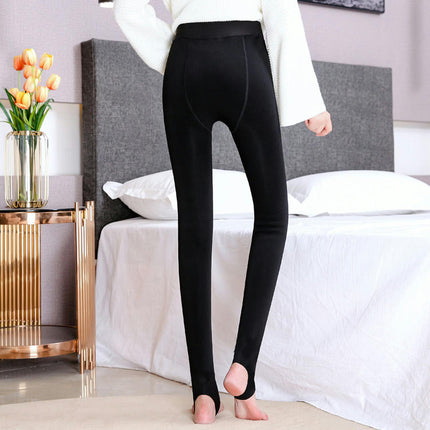 Women Opaque Fleece Lined Tights Colorful Waist Warm Fashion Thermal Tights