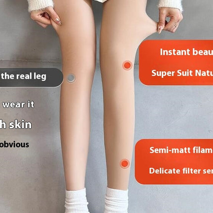 Fleece Lined Tights for Women Thermal Pantyhose Winter Warm Tights High Waisted Thick Leggings