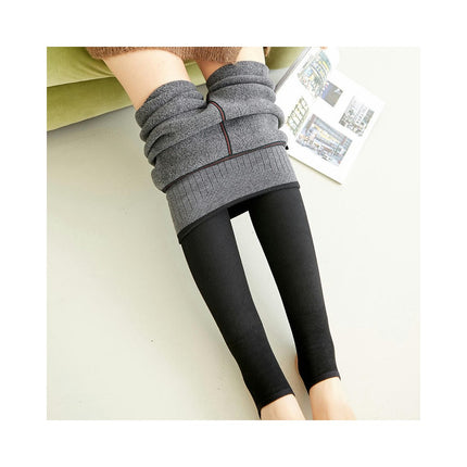 Fleece Lined Leggings Women-High Waist Tummy Thermal Yoga Pants Winter