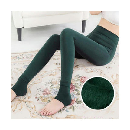 Women's Ankle Length Skinny Pants Fleece Lined Soft High Waist Stretch Skinny Pants