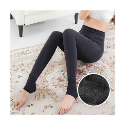 Women's Ankle Length Skinny Pants Fleece Lined Soft High Waist Stretch Skinny Pants