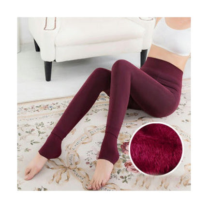 Women's Ankle Length Skinny Pants Fleece Lined Soft High Waist Stretch Skinny Pants