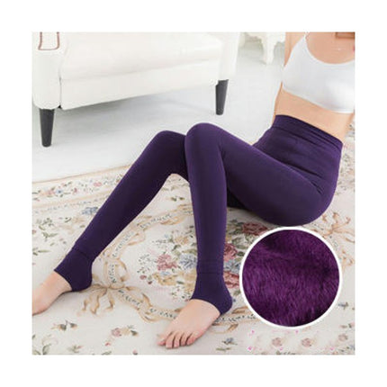 Women's Ankle Length Skinny Pants Fleece Lined Soft High Waist Stretch Skinny Pants