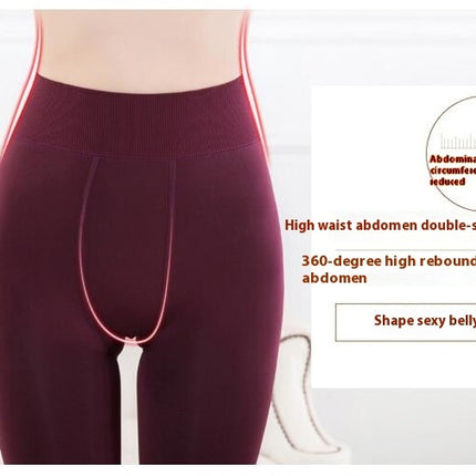 Women's Ankle Length Skinny Pants Fleece Lined Soft High Waist Stretch Skinny Pants