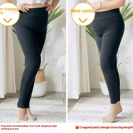 Women's Winter Plus Size Leggings Knee Warm Plus Fleece Thick Leggings