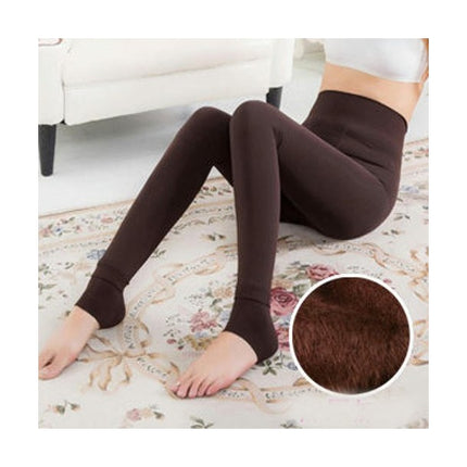 Fleece Lined Tights for Women-Opaque Plush and Thick High Waist Warm Winter Pantyhose