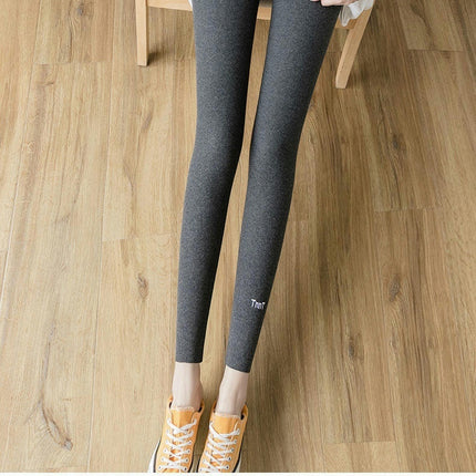 Lambskin Leggings Women Thickened Thread Tights Warm Pants Winter