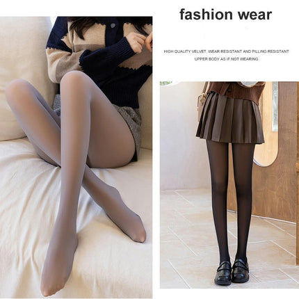 Women's Control Top Pantyhose with Run Resistant, Soft Support Legs Lined wool leggings