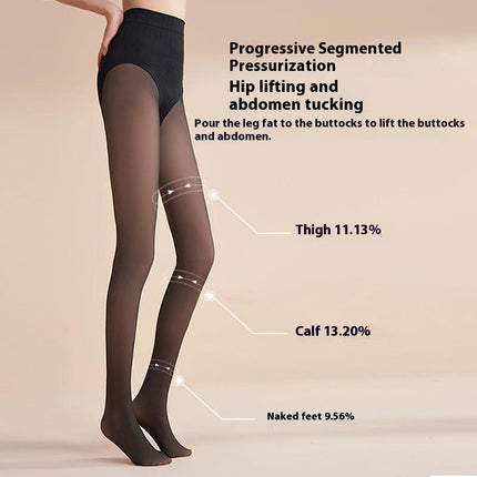 Women Winter Tight Warm Sheer Leggings Fake Translucent Pantyhose Thermal Tights