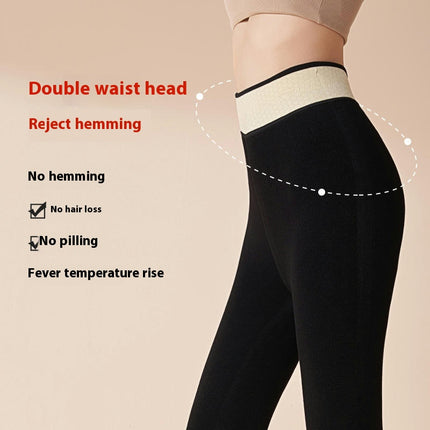 Winter Women's Silkworm Pupa Protein Stretch Warm One-piece Pantyhose Bottom Pants