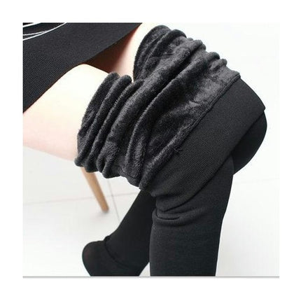 Women Thickening Pearl Velvet Pants-Autumn and Winter Step and Warm All-in Pants