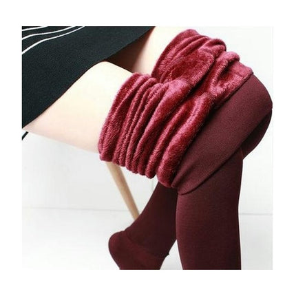 Women Thickening Pearl Velvet Pants-Autumn and Winter Step and Warm All-in Pants