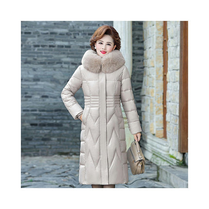 Women's Winter Puffer Coat Thicken Warm Jacket with Faux Fur Hood