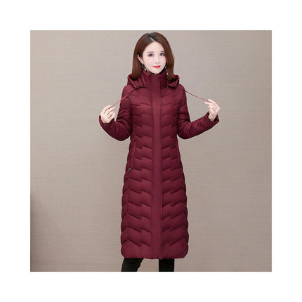 Women's Winter Down Jacket Long Puffer Hooded Outerwear Coat