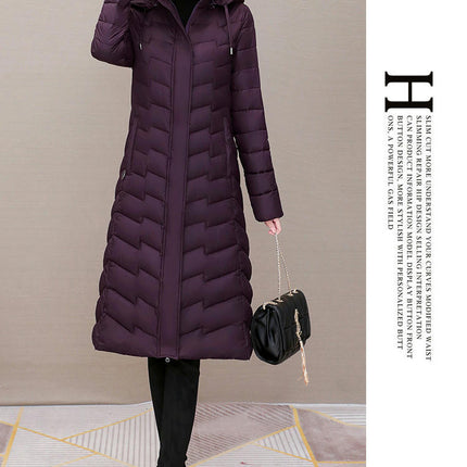 Women's Winter Down Jacket Long Puffer Hooded Outerwear Coat