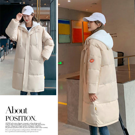 Women's Thickened Down Jacket Winter Hooded Puffy Jacket Warm Puffer Coat