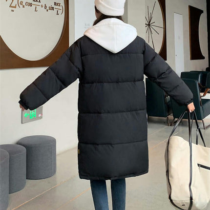 Women's Thickened Down Jacket Winter Hooded Puffy Jacket Warm Puffer Coat